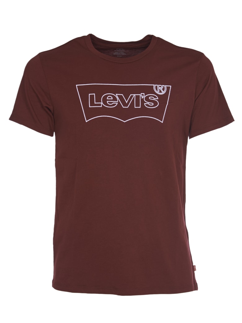 Levi's Burgundy T-shirt With Logo 