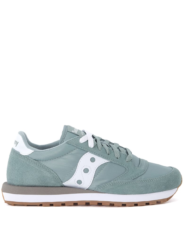 Saucony Jazz Green And White Suede 