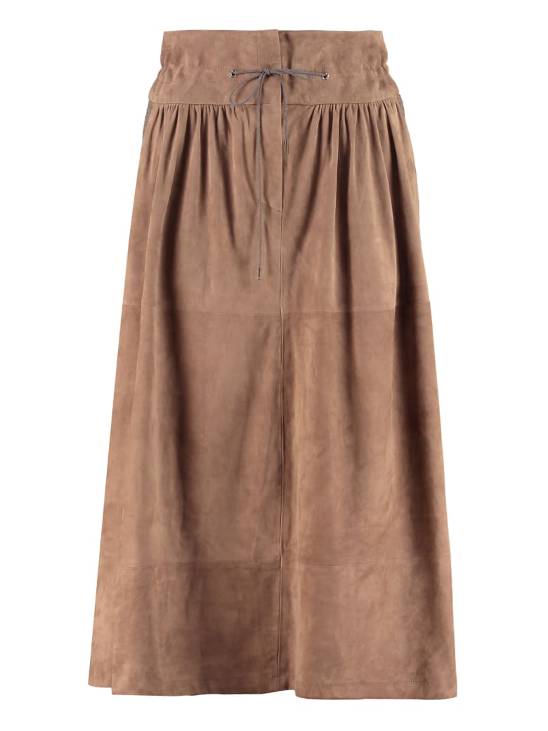 Fabiana Filippi Suede Skirt - brown
