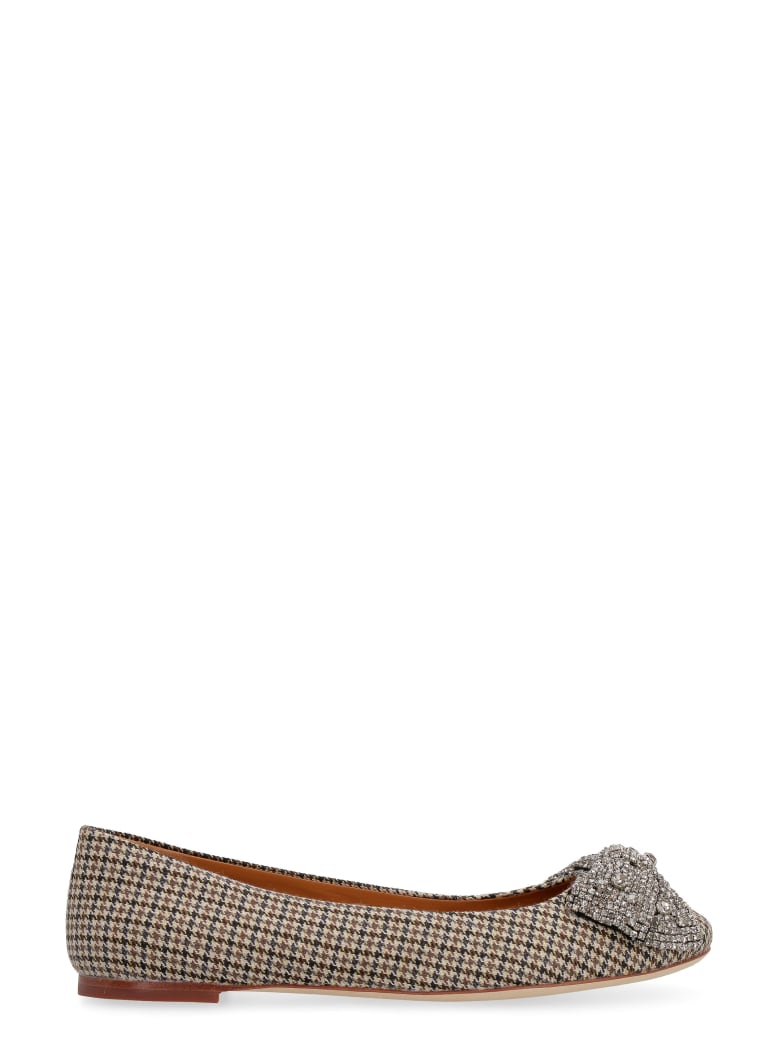 Tory Burch Embellished Bow Ballet Flats - Multicolor