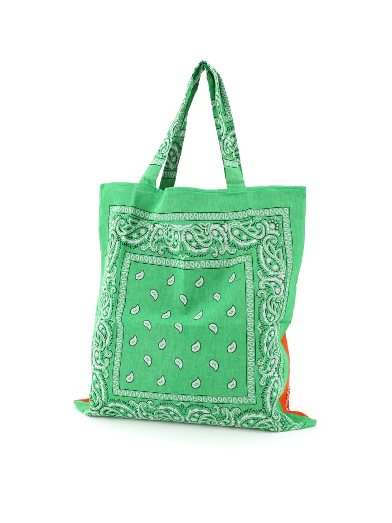 Arizona Love Bandana Print Tote Bag - GREEN ORANGE (Green)