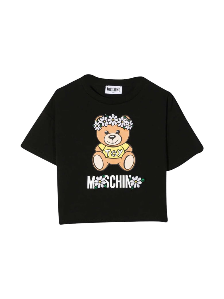 Moschino Black Teen T-shirt With Toy Print - Nero