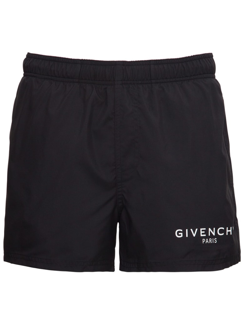 Givenchy Nylon Swimsuit With Logo - Black