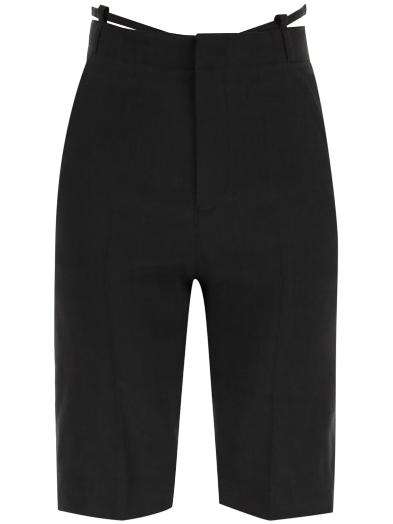 Jacquemus Le Short Gardian Hemp Blend Shorts - BLACK (Black)