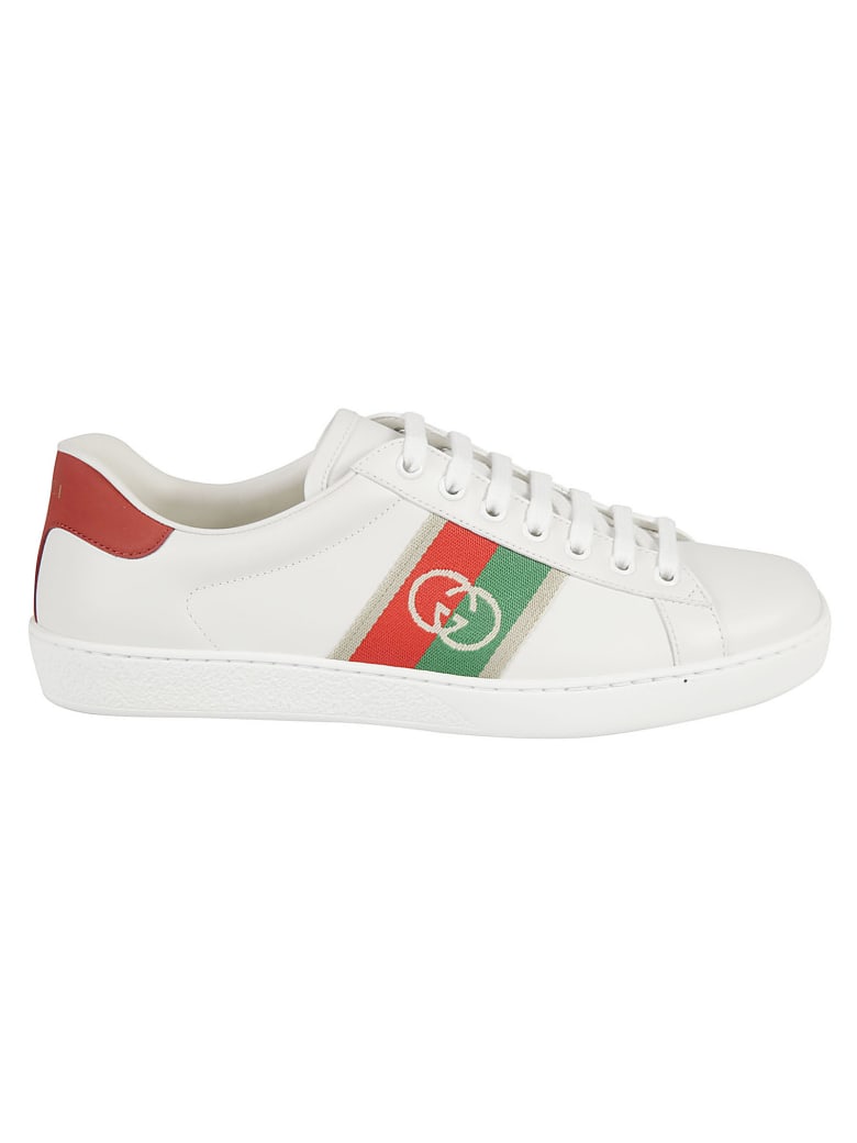 Gucci Side Logo Detail Sneakers - White