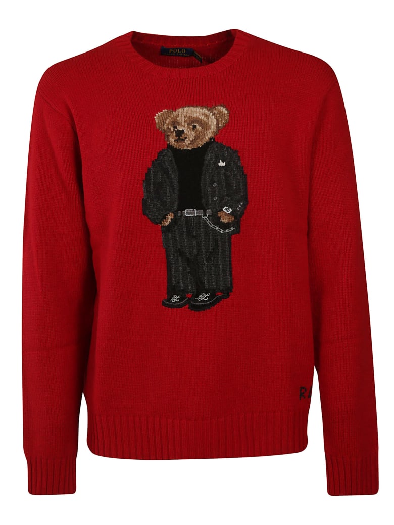 ralph lauren sweater with teddy bear