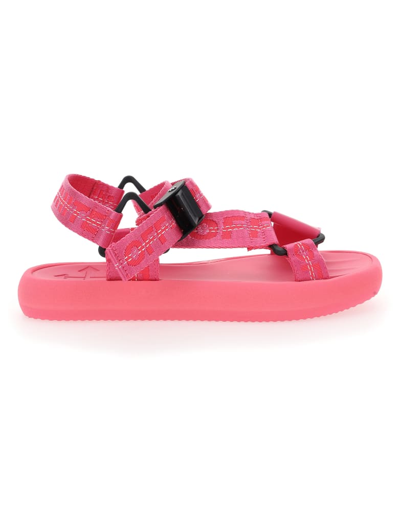 pink off white sandals