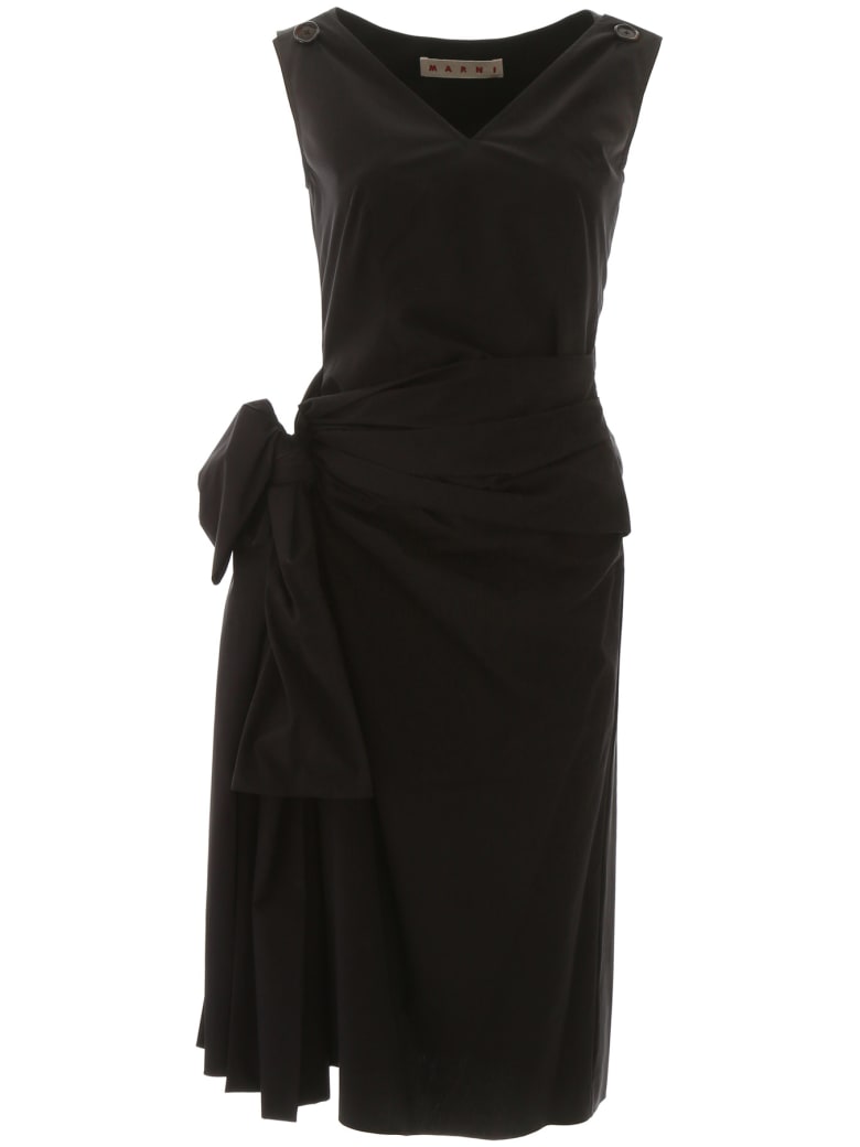 Marni Draped Dress - BLACK (Black)
