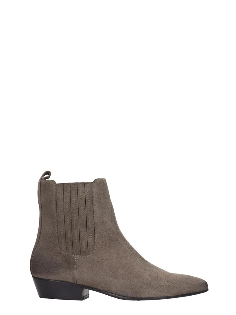 taupe suede ankle boots
