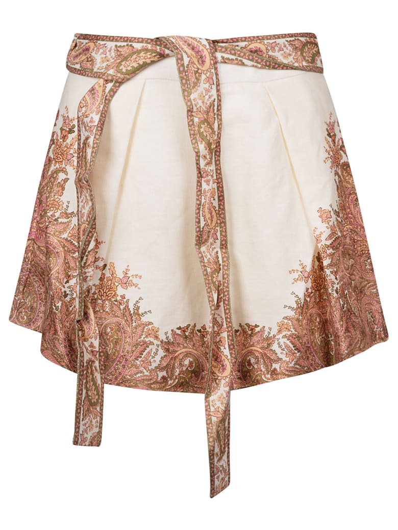 Zimmermann Floral Print Skirt - NEUTRALS