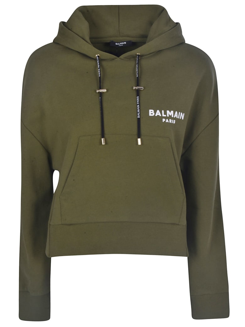 balmain short sleeve hoodie