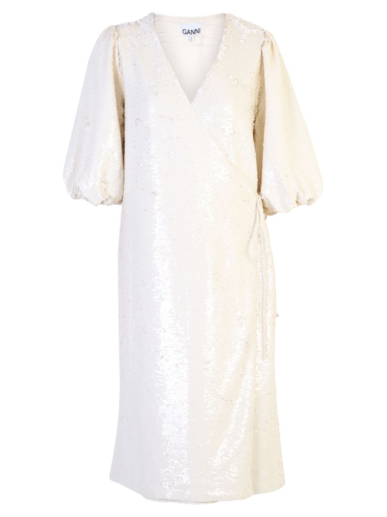 ganni white dress