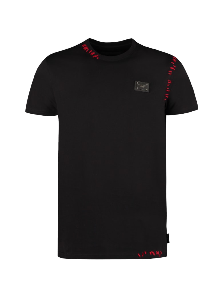 Philipp Plein Cotton Crew-neck T-shirt - black