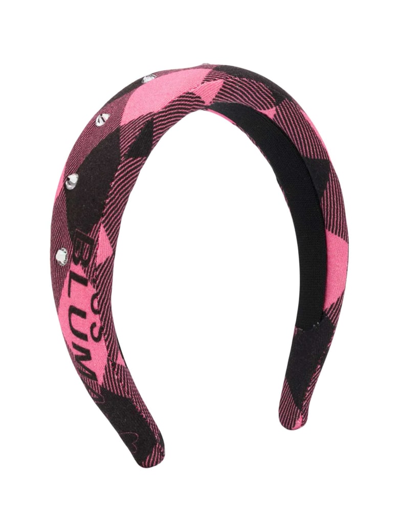 Miss Blumarine Black And Fuchsia Headband - Unica