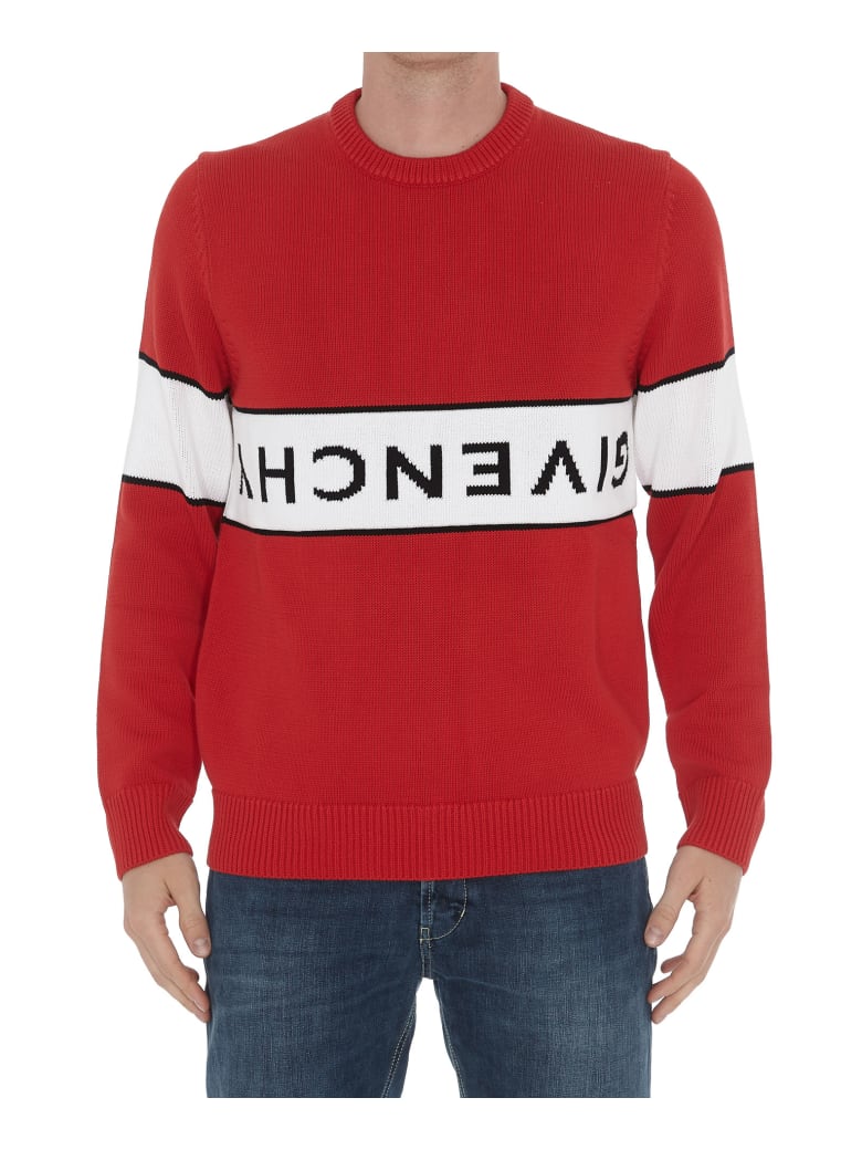 Givenchy Givenchy Sweater With Overturned Logo - Red/white - 11087909 ...
