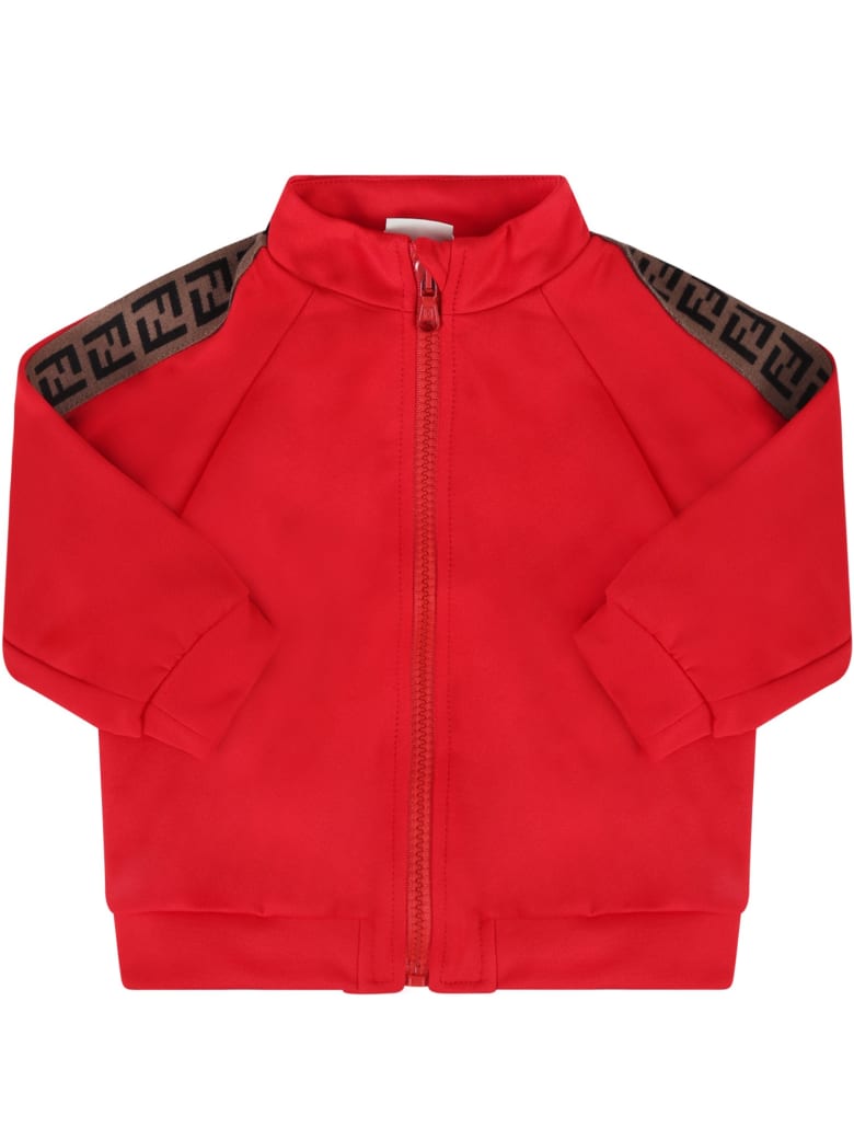 fendi red bomber