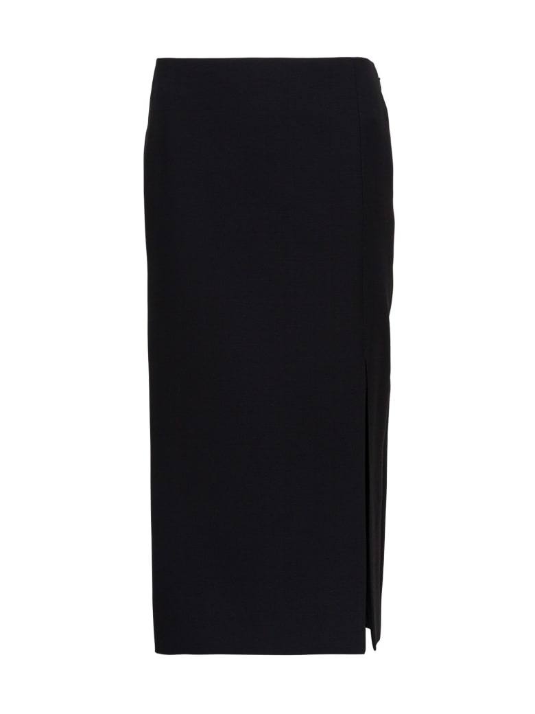 Valentino Pencil Skirt In Crepe Couture - Nero