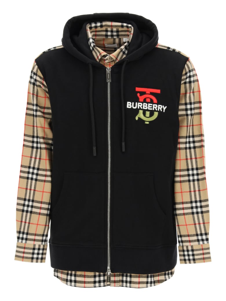 Burberry Tartan Shirt With Vest - Nero