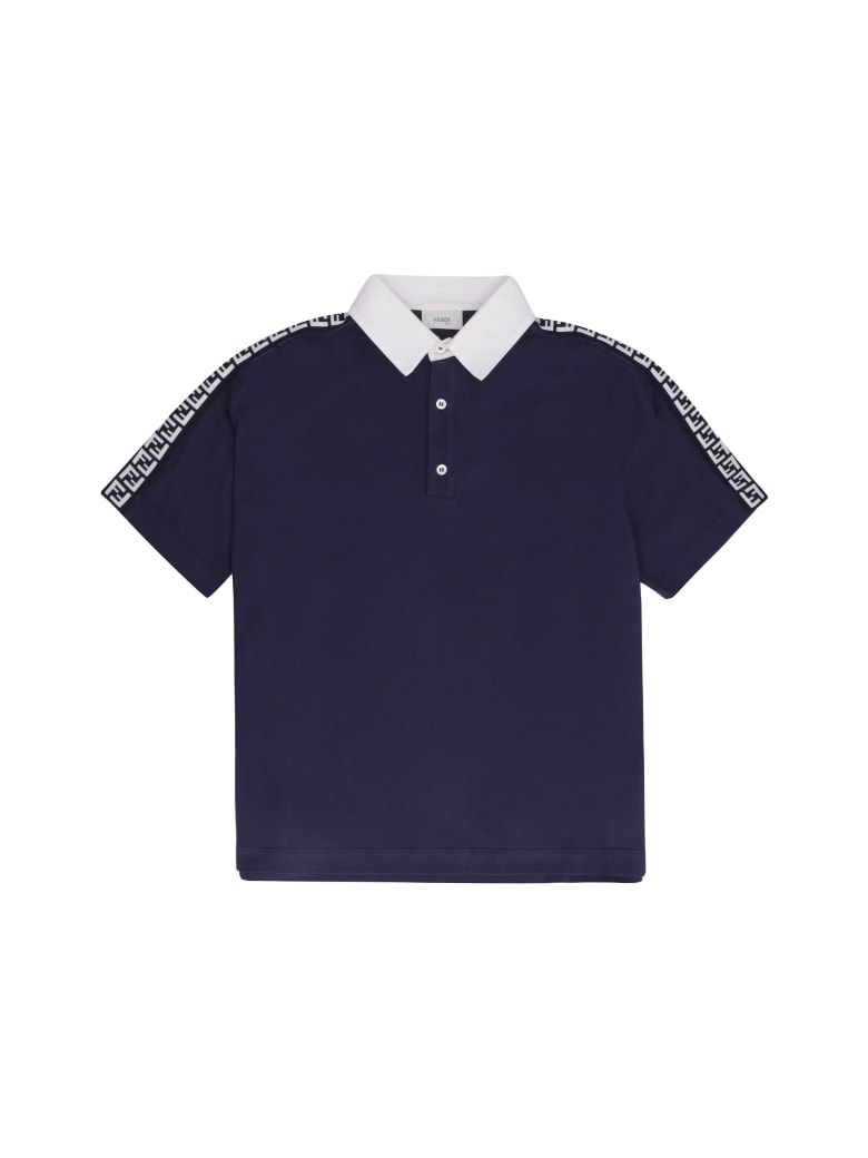 Fendi Cotton Piqué Polo Shirt - blue