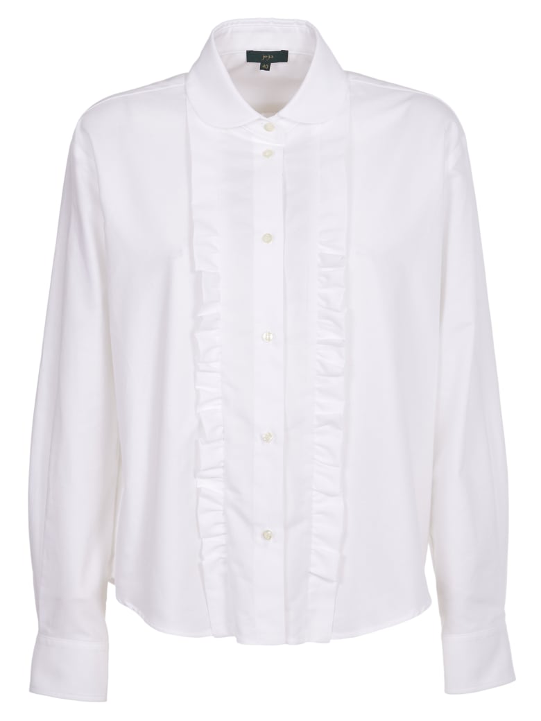 Jejia White Shirt With Ruffles - white