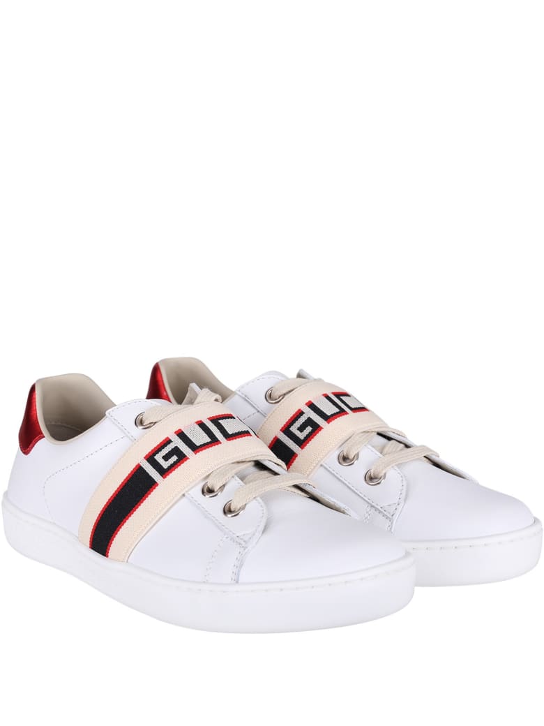 gucci sneakers white and blue