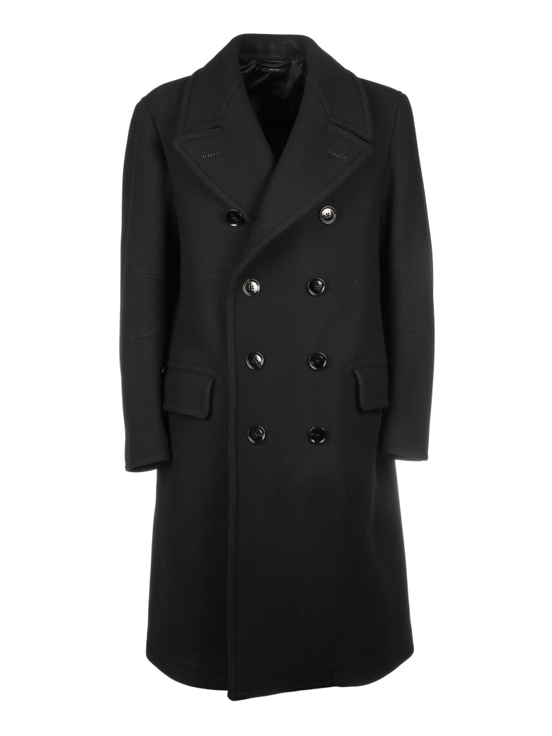 Tom Ford Tom Ford Coat With Leather Insert Cappotto Inserti Pelle ...