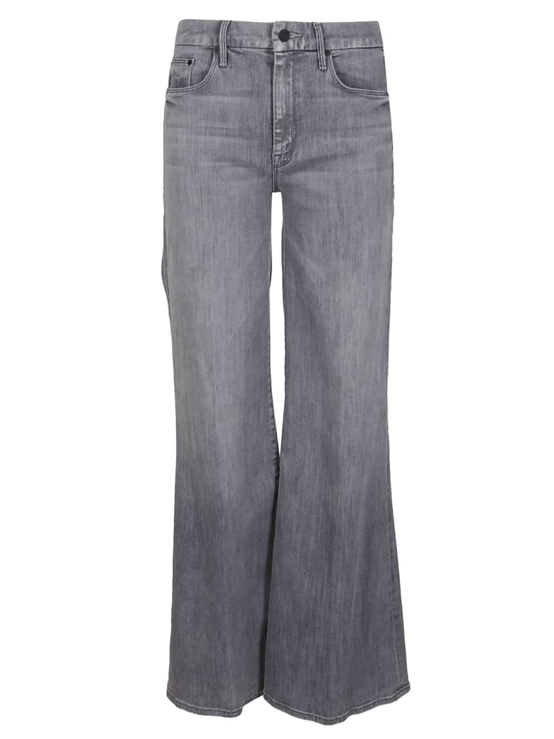Mother Grey Cotton Blend The Roller Jeans - Grey