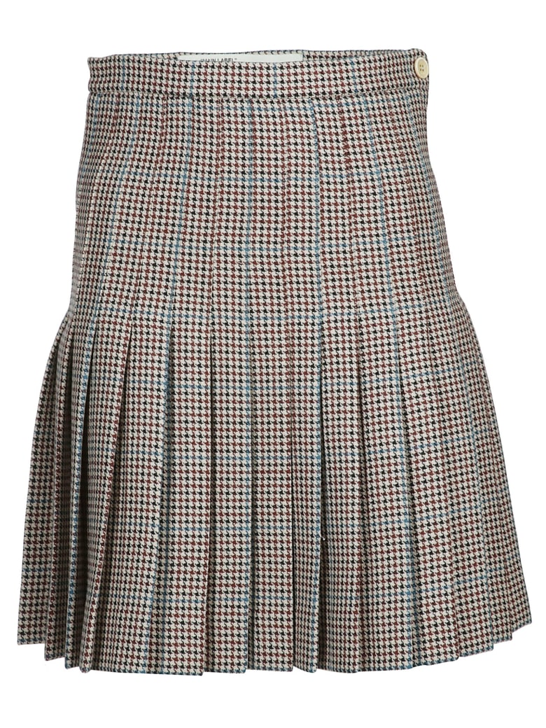 Off-White Off-White Check Pleated Mini Skirt - Multicolor - 11005150 ...
