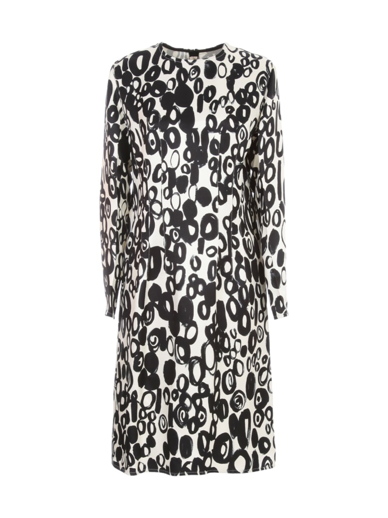 Marni Printed L/s Dress - Ivory