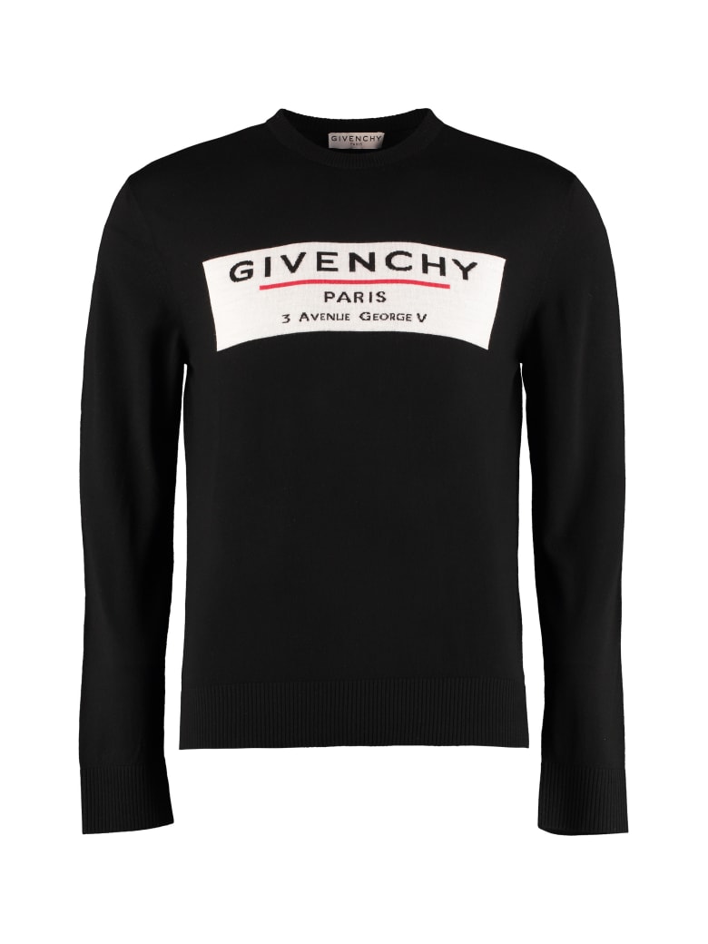 Givenchy Wool Crew-neck Pullover - black