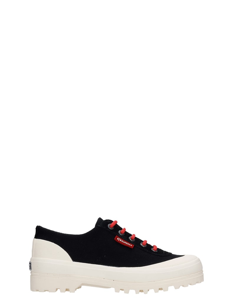 Superga Warmcotton Sneakers In Black Canvas - black