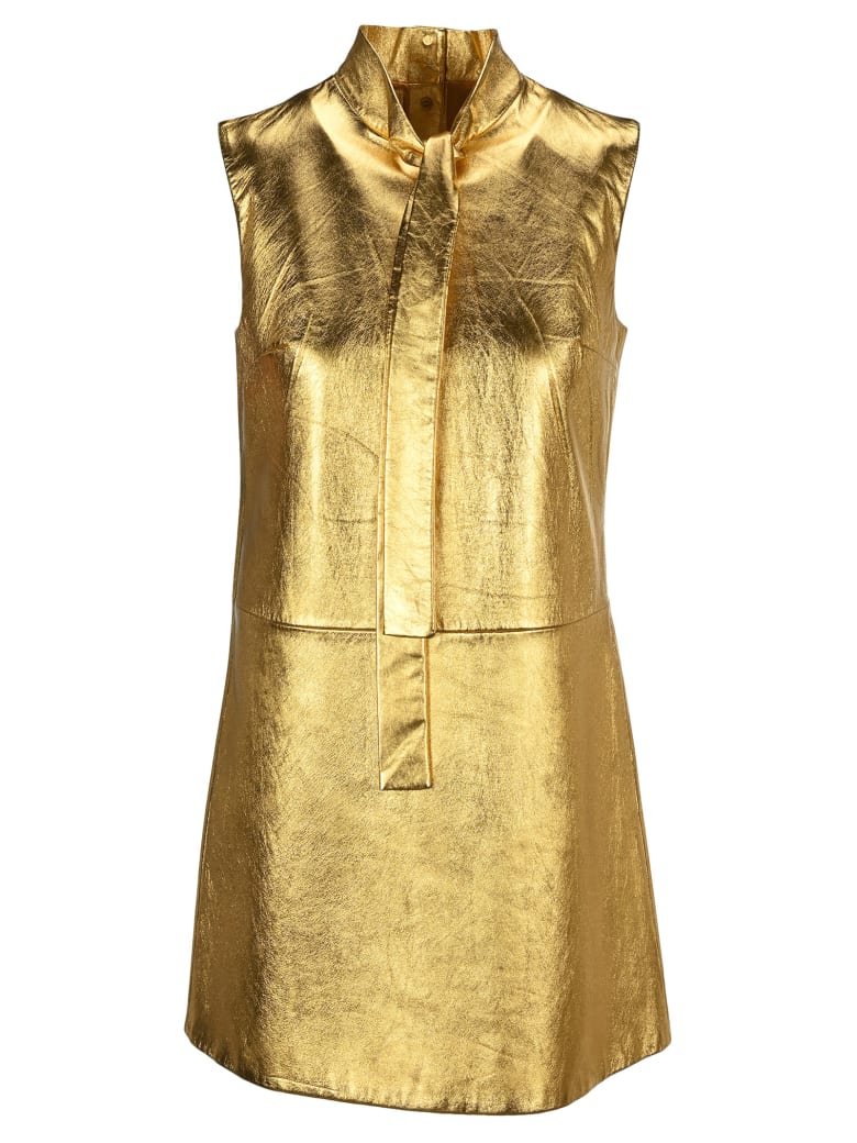 Prada Laminated Nappa Leather Dress 