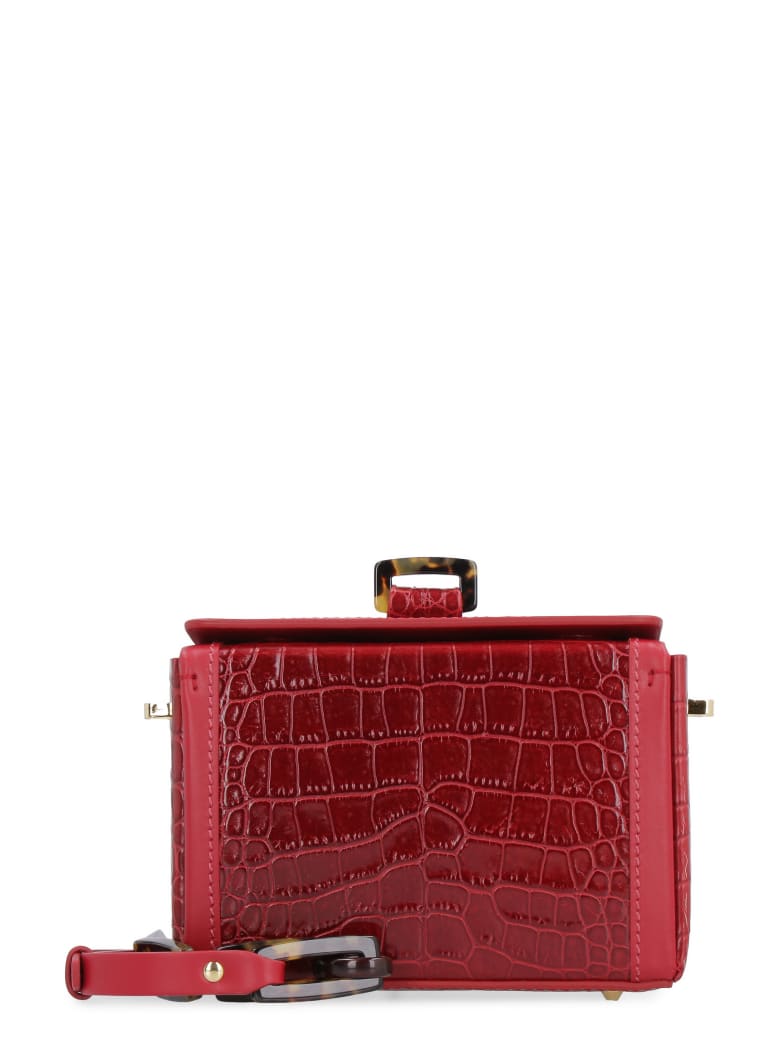 Nico Giani Cerea Crocodile Print Leather Bag - red