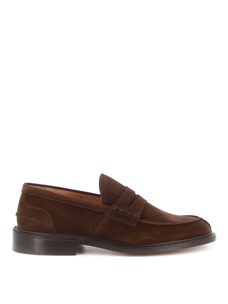 Tricker's James Penny Loafer Suede - Chocolate