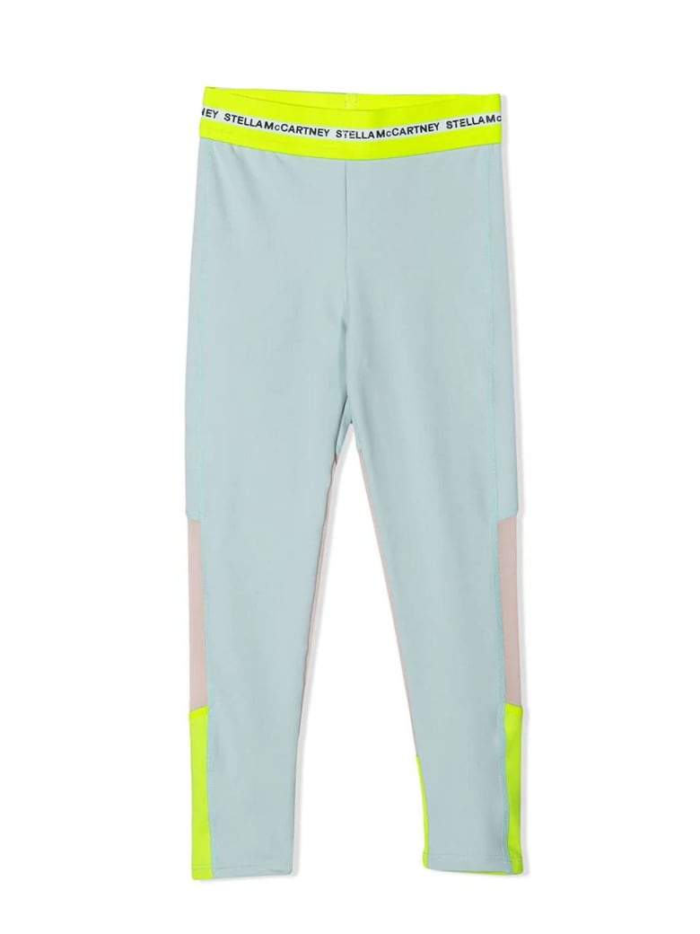 Stella McCartney Light Blue Heavy-jersey Active Leggings - Celeste
