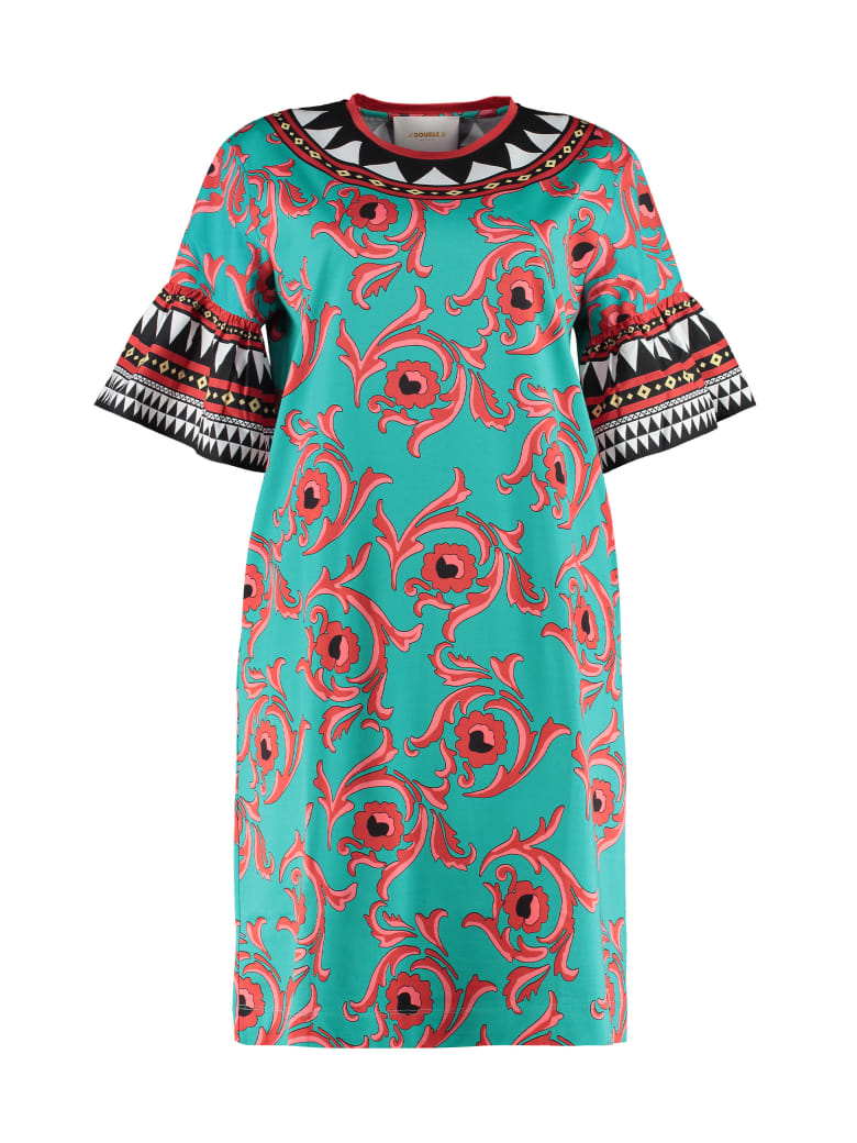 La DoubleJ Walk The Dog Printed Cotton Dress - Multicolor