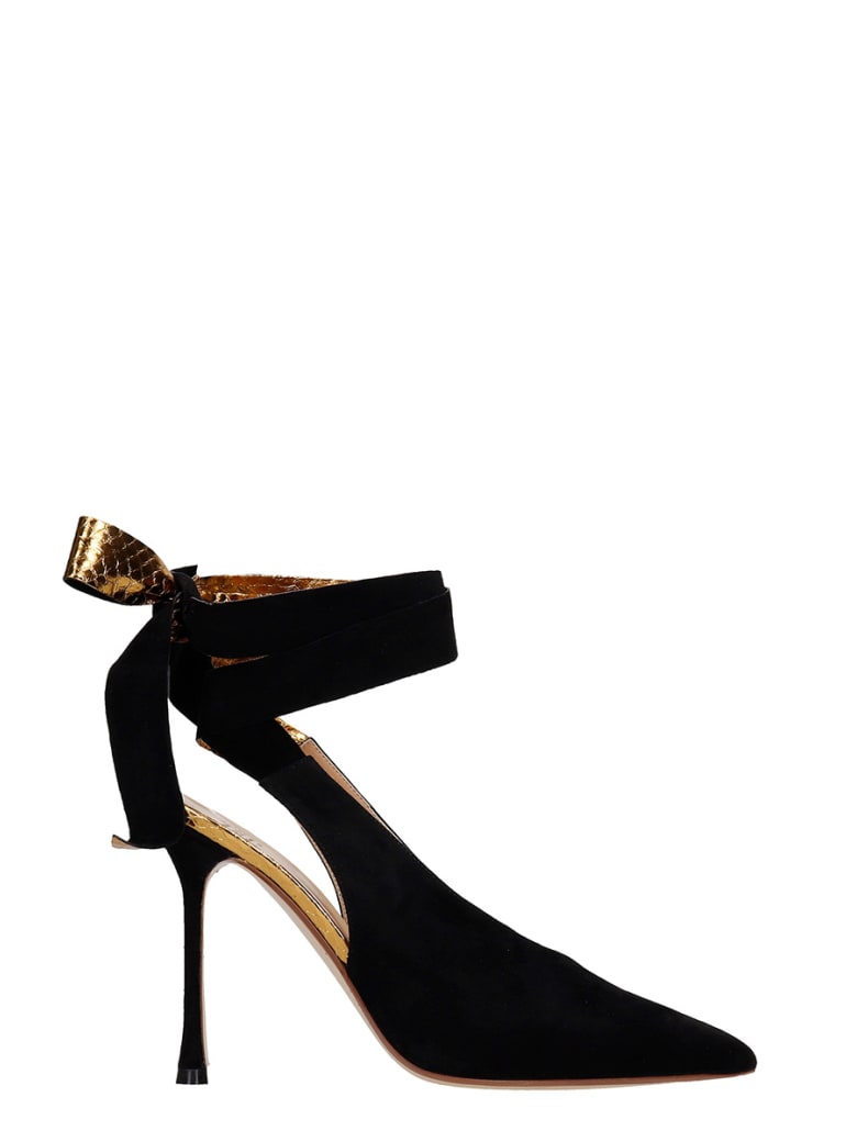 Francesco Russo Sandals In Black Suede - black