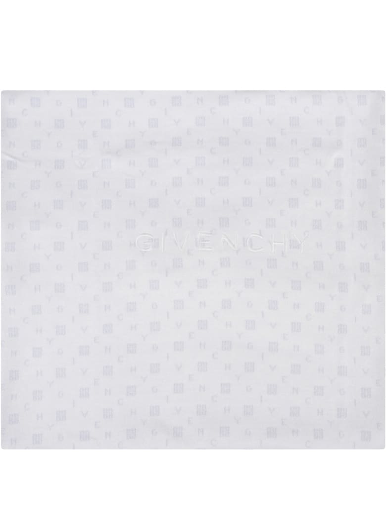 Givenchy Light Blue Blanket With Logo For Babykid - Rosa pallido