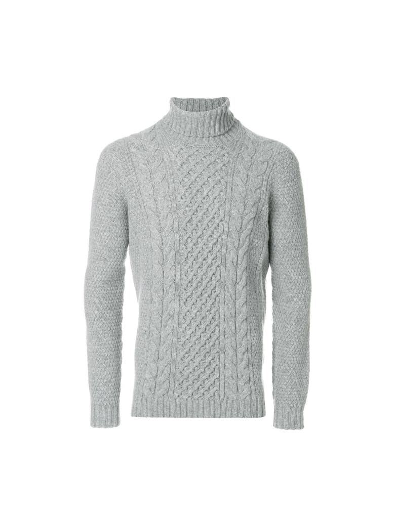 Drumohr Collo Alto Aran Treccia - Grey