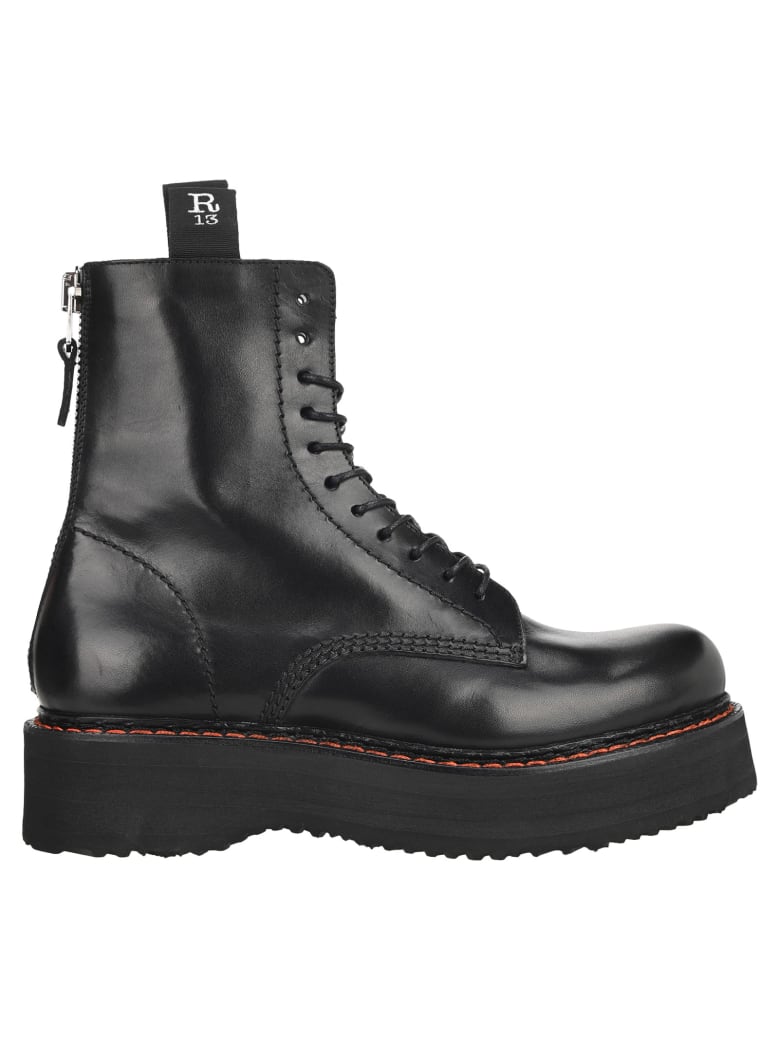 R13 Stack 40 Military Boots - BLACK