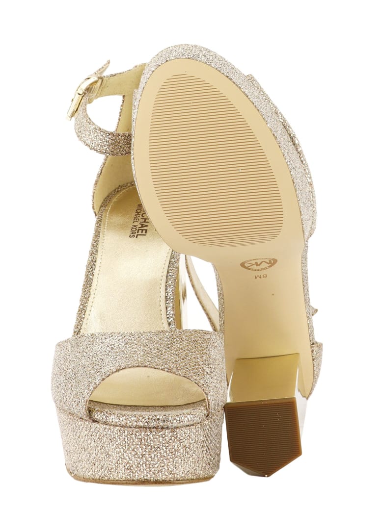 mesh platform sandals