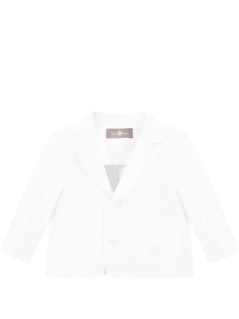 Little Bear White Jacket For Babykids - White