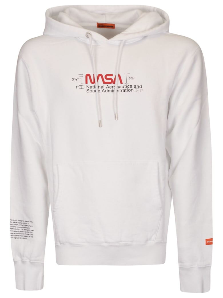 white nasa hoodie heron preston