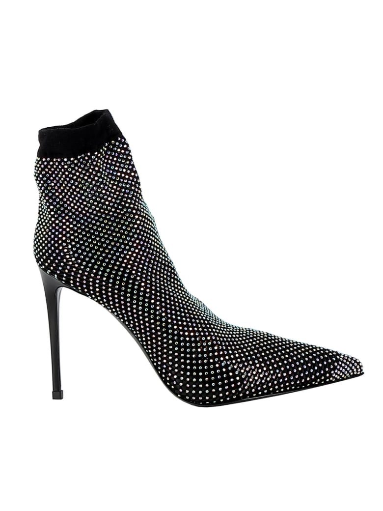 Le Silla Black Patent Leather Ankle Boots - BLACK