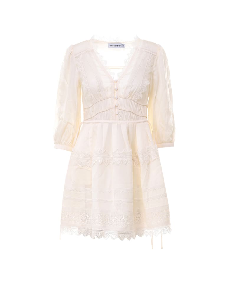 self-portrait Dress - White
