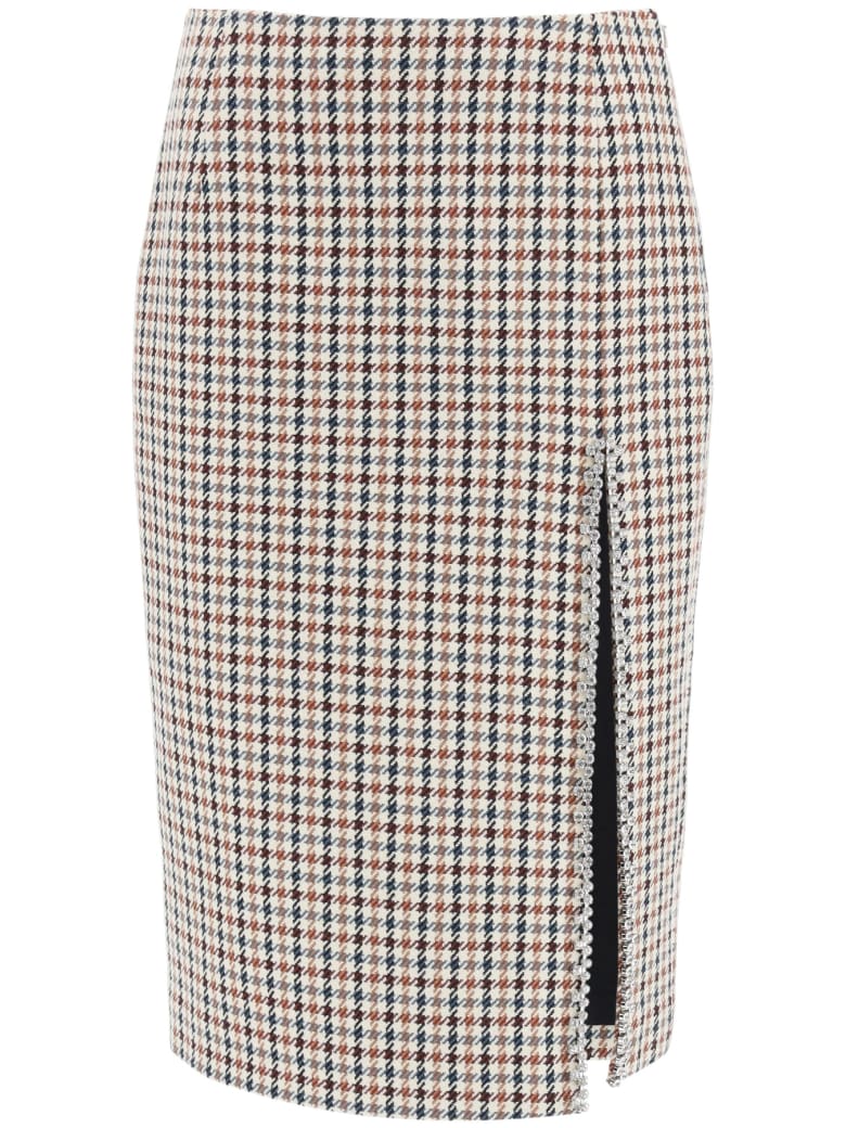 AREA Crystal Skirt With Crystals - BROWN CLEAR BROWN (Beige)