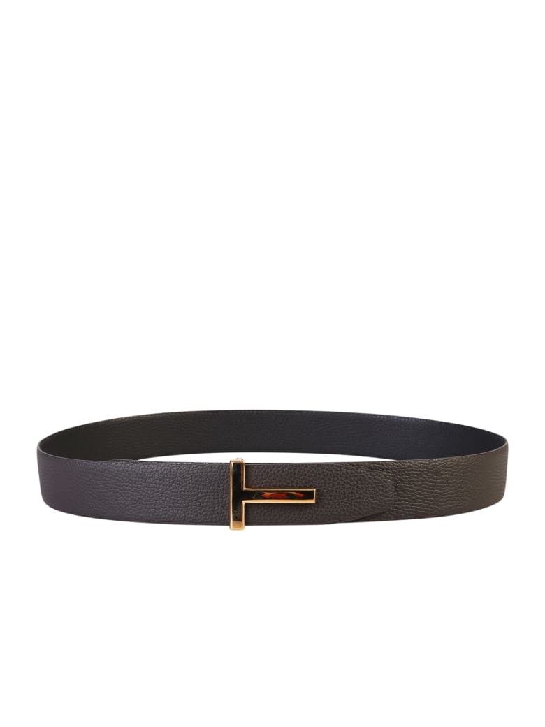 Tom Ford Branded Belt - Marrone e Nero