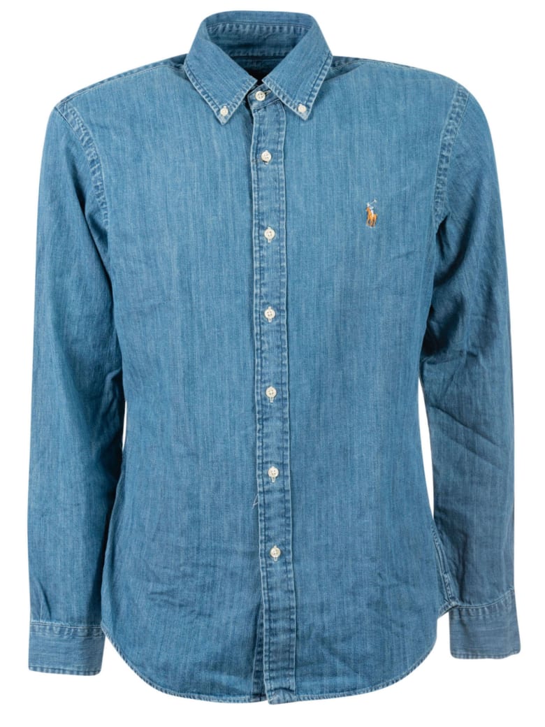 ralph lauren blue denim shirt