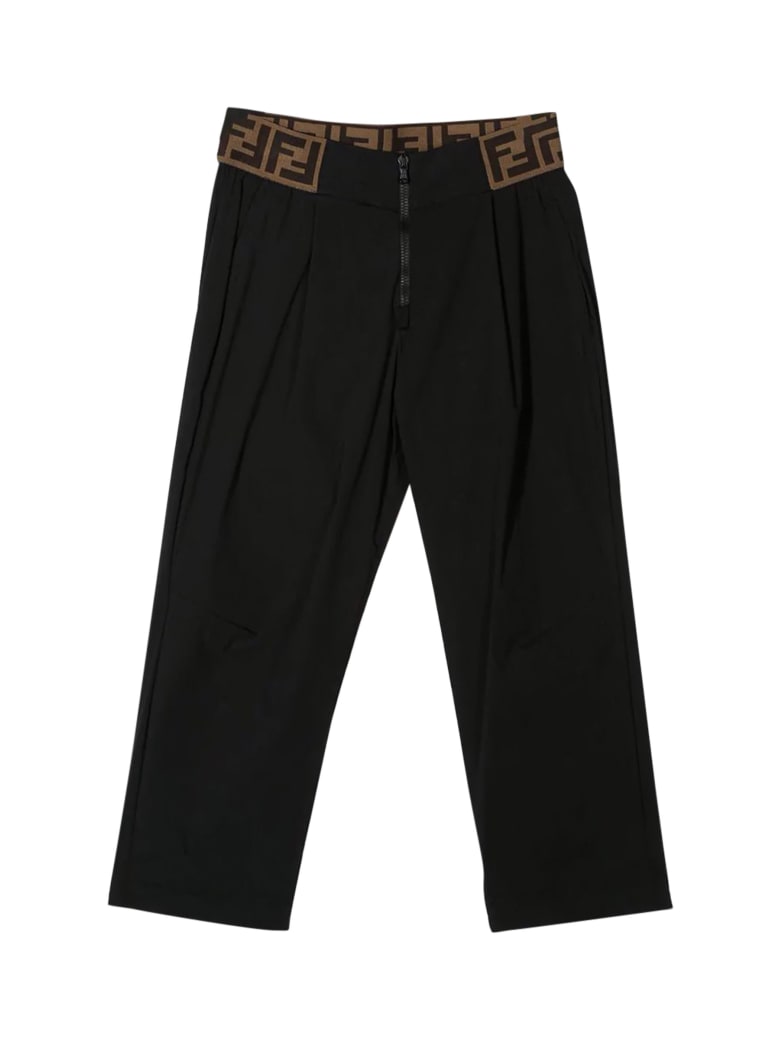 Fendi Fendi Kids Pants With Ff Band - Black