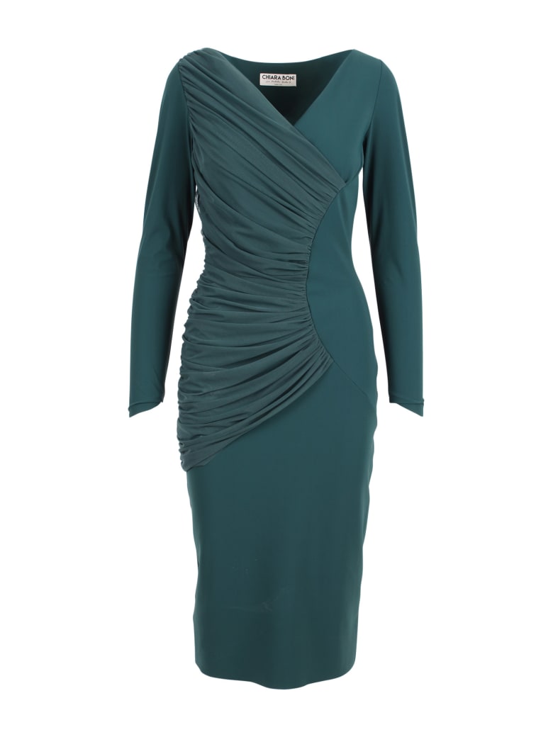 La Petit Robe Di Chiara Boni La Petit Robe By Chiara Boni 'waleska' Polyamide Dress - Forest
